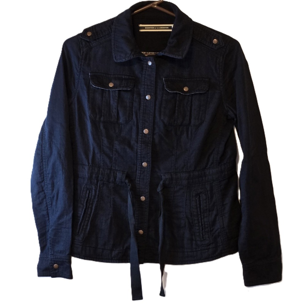 Daughters‎ of Liberation Jacket - Women's Size 4 - Black Button Up Military